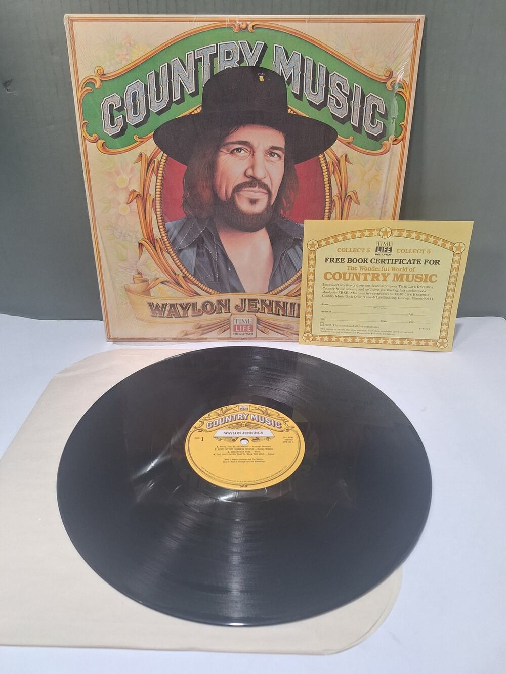 Waylon Jennings Country Music Vinyl LP Time Life w/ Insert VG+ Shrink